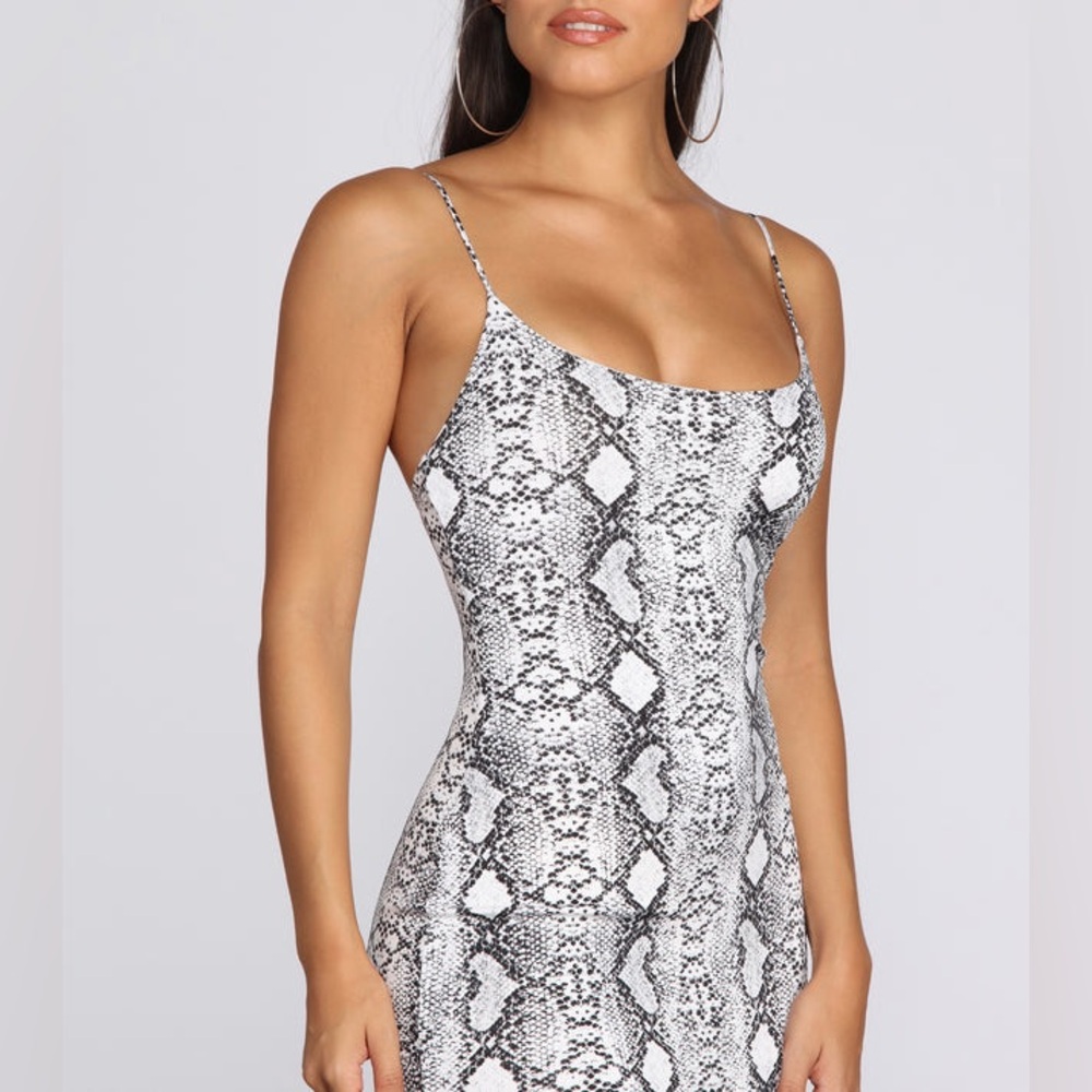 snakeskin dress